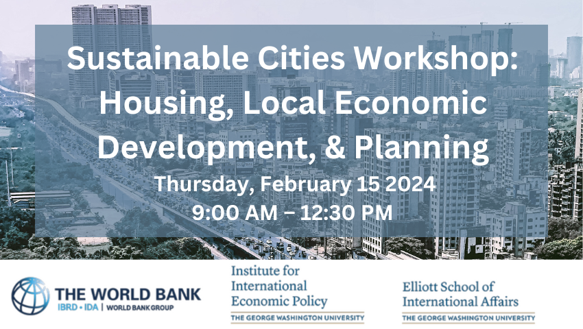 Image with the the title of the workshop (Sustainable Cities Workshop)