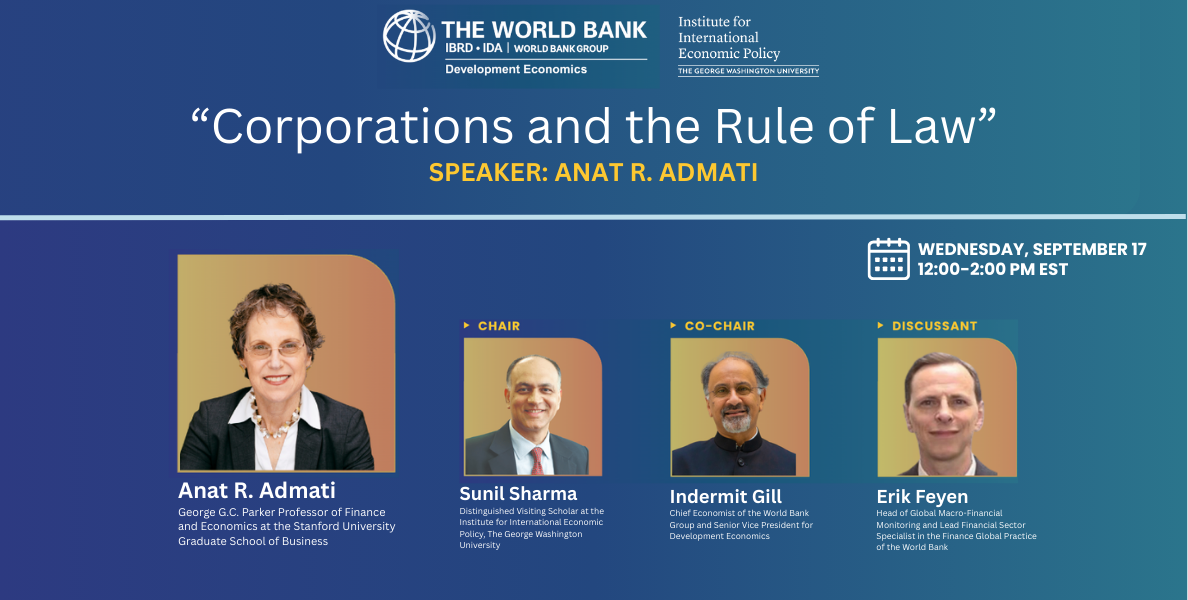 Corporations and the Rule of Law FEaturing Dr. Admati Updated