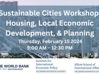 Image with the the title of the workshop (Sustainable Cities Workshop)