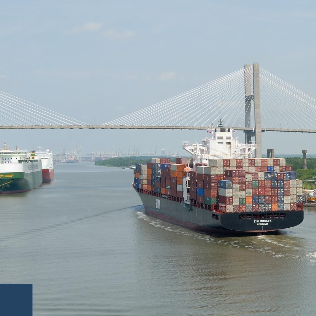 International Trade - ships carrying cargo out to sea