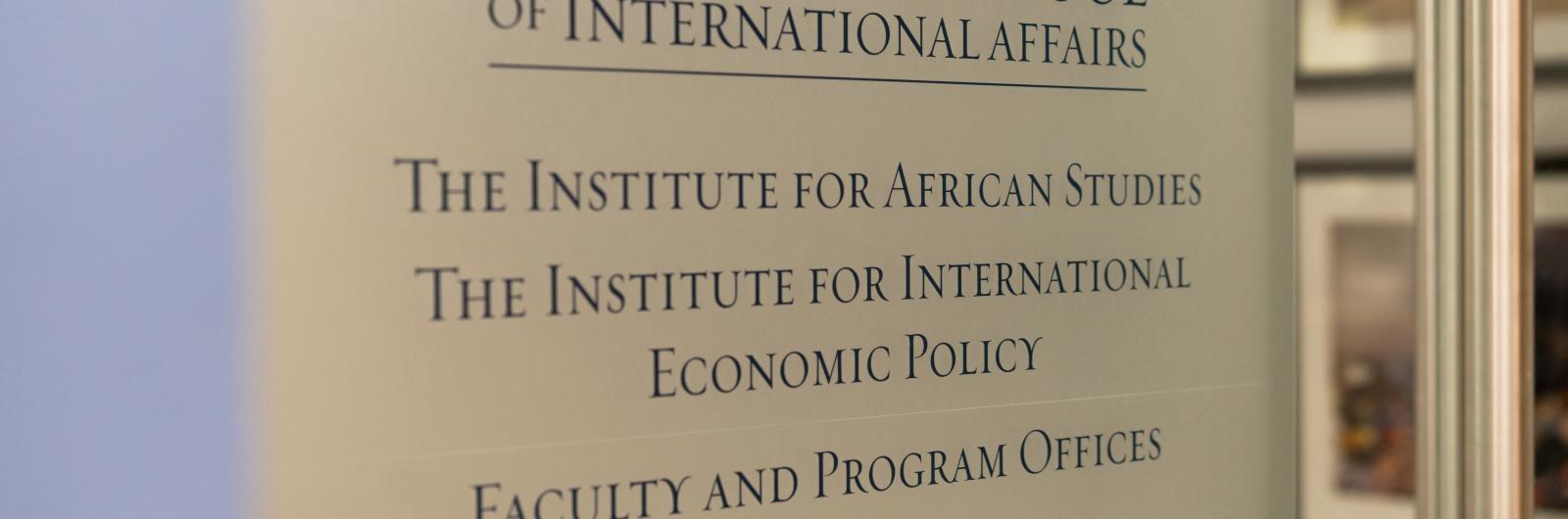 Institute For International and Economic Policy Faculty and Program Offices