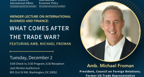 Flyer Wenger Lecture on International Business and Finance